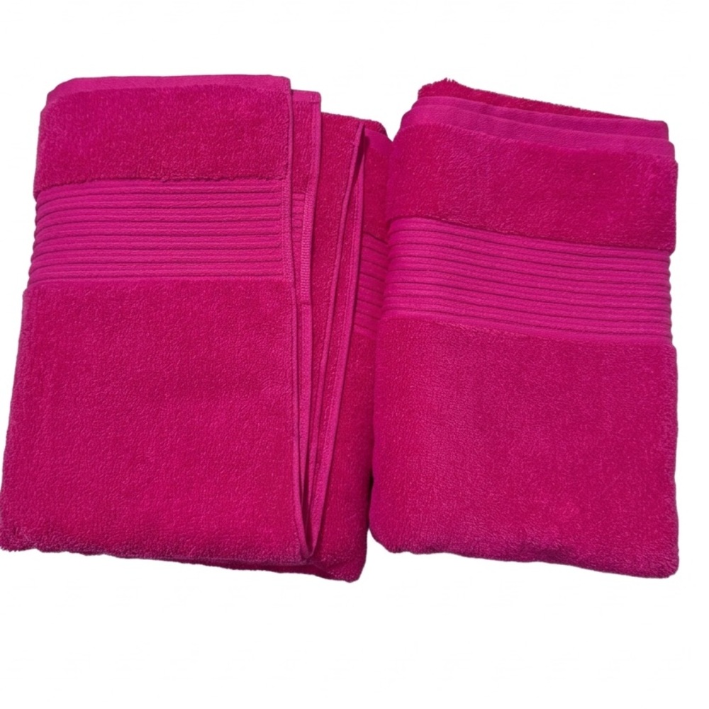 Kate Spade ♠️ Towel Set Cotton Hot Pink NWT - Picture 7 of 8